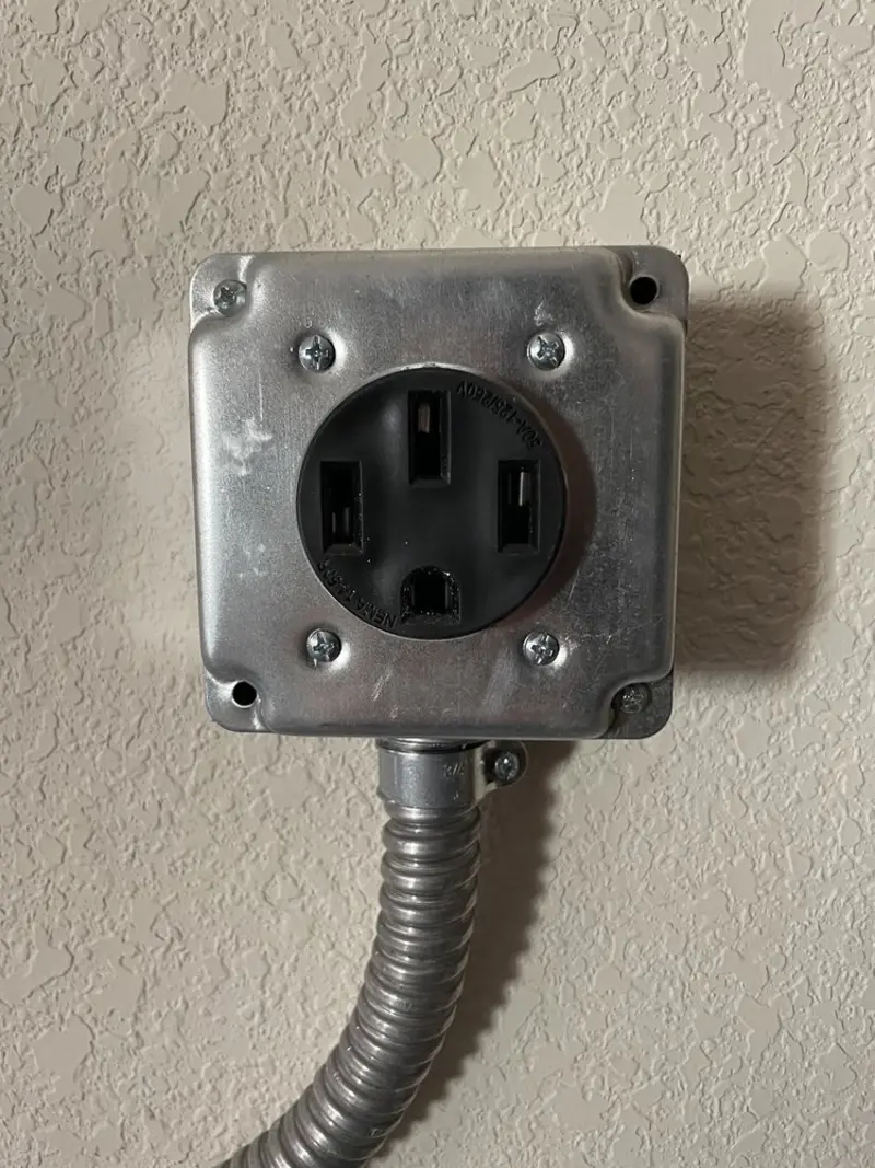 NEMA 14-50 outlet installed for Electrical Panel Upgrade in Chino Hills
