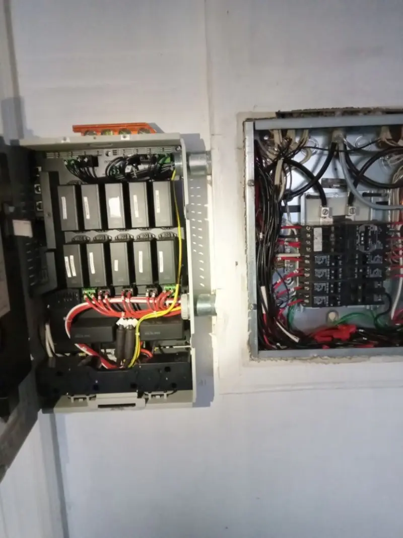 Electrical panel upgrade completed for Security Camera Wiring in Chino Hills
